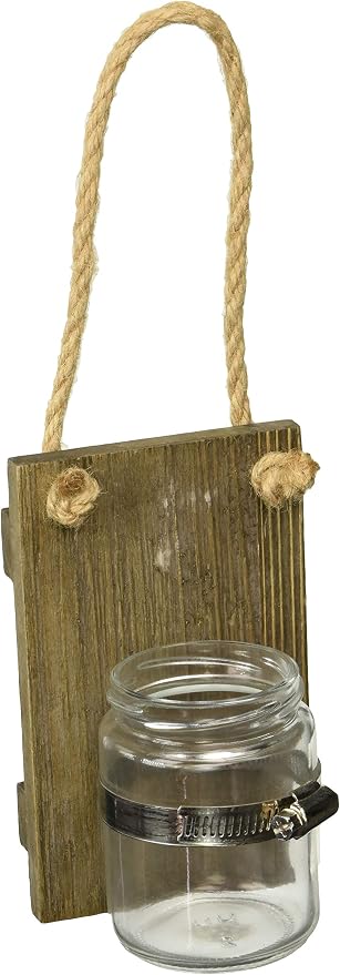 Stonebriar Natural Wall Sconce Set with Hanging Loop, Brown, 2 Count
