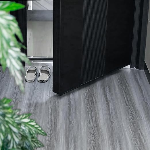 Woodgrain Vinyl Floor Roll, 11.8" x 394", Quick‑Apply Peel & Stick | Cover 32.29 Sq,ft, Soft wood‑look finish, Non‑slip texture, Long rolls reduce seams, Low‑maintenance surface, Easy to cut