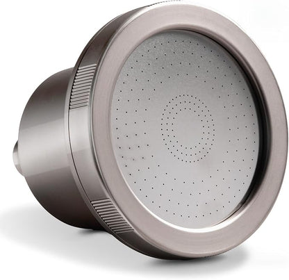 High Pressure 20-Stage Filtered Shower Head for Hard Water | Removes chlorine & heavy metals for healthier hair & skin; dermatologist-formulated water softener shower head filter