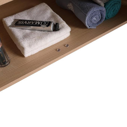 Crownpoint 48 Inch Bathroom Vanity with Sink, White Sink, White Oak Finish, Full Assembly Required, Elegant Bathroom Vanities for Modern Homes