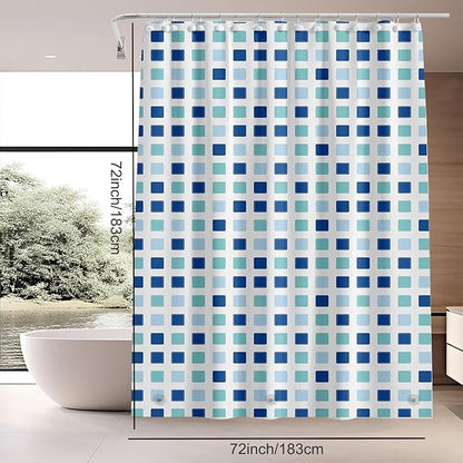 Shower Curtain Liner, 4G PEVA Shower Liner, Plastic Peva Waterproof Shower Curtains, 72x72 inch with Grommet Holes 3 Magnetic Weights