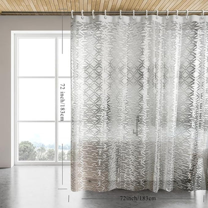 Shower Curtain Liner, 100% Waterproof Peva Shower Curtains with 3 Duty Heavy Bottom Magnets and 12 Rust Proof Grommets, 72x72 Weighted Shower Liner for Shower Stall, Bathtubs