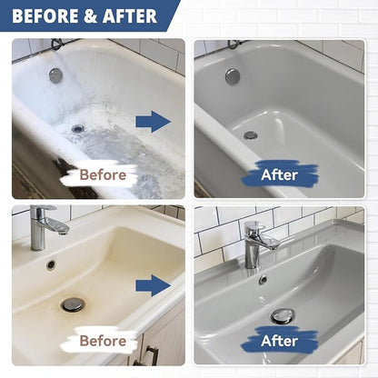 DWIL Tub Paint, Tub and Tile Refinishing Kit with Tools, White Bathtub Paint Water Based &Low Odor, Easy to Use for Sink Bathroom Shower, Light Grey, 25-30sq.ft