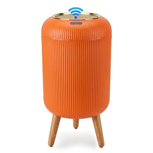 Pukomc Smart Sensor Wastebasket, Convenient and Hygienic Easy to Use | Technology Sensor Waterproof Wastebasket Plastic Trash Can for Kitchen, Bathroom, Bedroom, Living Room, Office and Outdoor