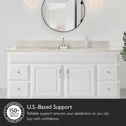 Design House Single Sink Vanity Top, 61", Ivory | With Backsplash, , Countertop, Classic, Cultured Marble, Bath, 597419