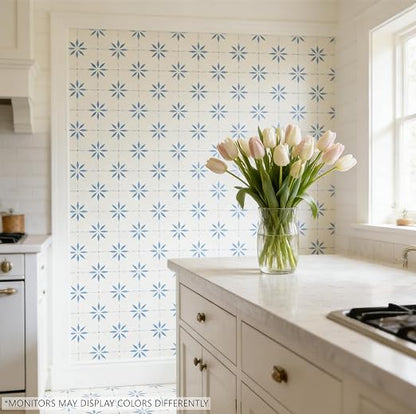 Peel and Stick Floor Tile, 7.9"x7.9" Vinyl Flooring for Bathroom Kitchen, Waterproof Non-Slip Durable Self-Adhesive Easy DIY Removable