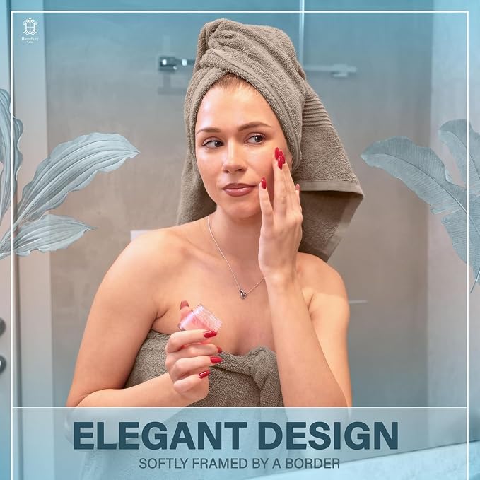 Luxe 2-Piece Bath Towel Set – Large Soft Cotton Towels, Absorbent, Durable & Skin-Friendly, Machine Washable, 27 x 54 in (Sand)