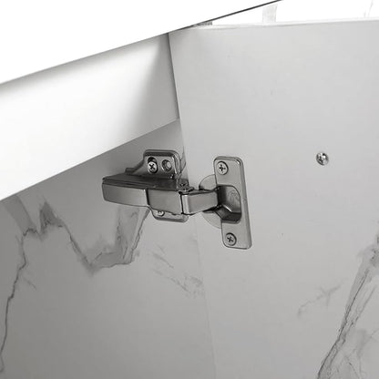 60 Inch Floating Bathroom Vanity,60" Bathroom Vanity Without Sink,Modern Bathroom Vanity Cabinet,White Wall Mounted Cabinet(Sink Basin Not Included)