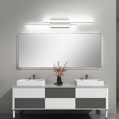 PRESDE 40" LED Bathroom Vanity Light, Modern Brushed Nickel Wall Bar Fixture Over Mirror Dimmable