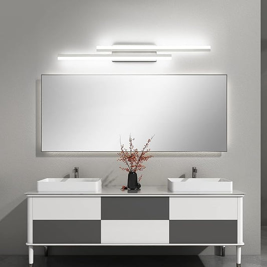 PRESDE 40" LED Bathroom Vanity Light, Modern Brushed Nickel Wall Bar Fixture Over Mirror Dimmable