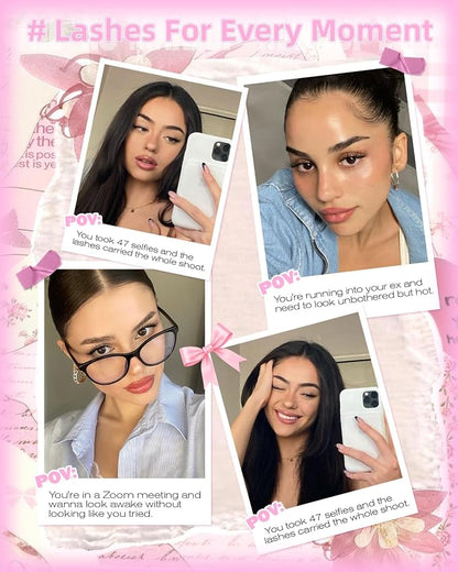 Natural Lash Clusters Only 12mm Cluster Eyelash Extensions Short Wispy Eyelash Clusters Velure Lashes Clusters with Clear Thin Band Soft Ultra-Light C Curl Individual Lashes for Clean Makeup