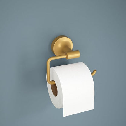 Franklin Brass Voisin (1-Pack) Toilet Paper Holder, Euro Single Post Tissue Roll Wall Mount TP Storage, Satin Gold Bathroom Decor, Accessories VOI50-BB
