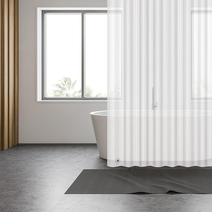 EHZNZIE Shower Curtain Liner Light Weight PEVA, Shower Liner 36x72 Inches, Waterproof, No Chemical Smell with 12 Rust Proof Metal Grommets for Bathroom Shower Curtain, Clear