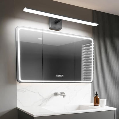 Modern Vanity Lights for Bathroom - 30 inch LED Bathroom Lights Over Mirror Black Light Fixture Bath Room 6000K Cool White