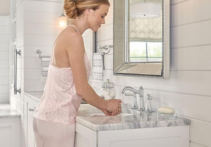 Moen Belfield Chrome Two-Handle 8-Inch Widespread Bathroom Faucet Trim Kit, Valve Required, T6405