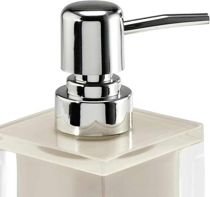 IZOD – Lotion Pump, Hand-Painted Resin with Silver-Tone Pump, Soap or Lotion Dispenser for Bathroom, Kitchen or Vanity (Marina)