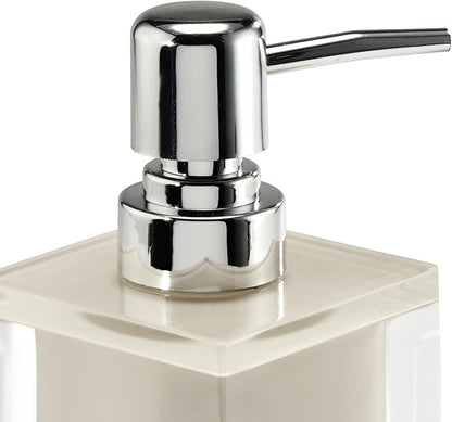 IZOD – Lotion Pump, Hand-Painted Resin with Silver-Tone Pump, Soap or Lotion Dispenser for Bathroom, Kitchen or Vanity (Marina)