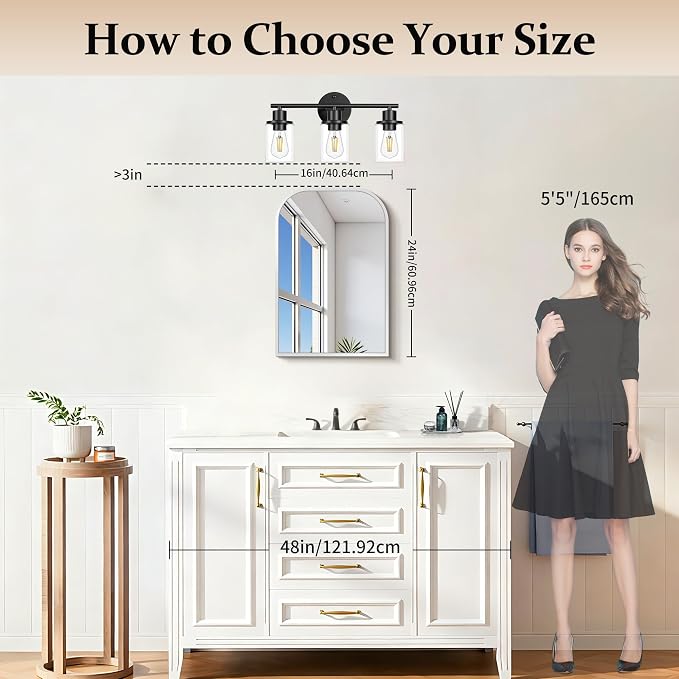 COFENY Bathroom Mirror, 16x24 inch Silver Rectangle Wall Mounted Mirror with Thin Frame, Bathroom Vanity Mirrors for Over Sink, Entryway, Living Room, Bedroom
