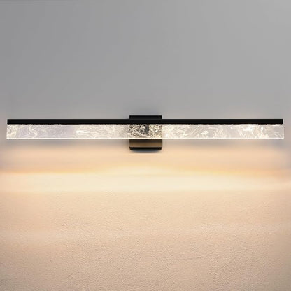 Bathroom Light Fixtures Over Mirror, 39 Inch Bathroom Vanity Light Black LED Vanity Light Bar, 28W Dimmable Modern Bath Vanity Lighting Fixtures Wall Mount 3000K