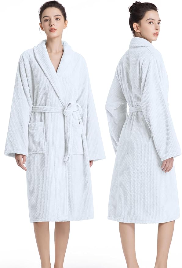 Plush Bath Robes For Women After Shower,Soft Long Towel Robe,Quick Dry&Warm Womens Bathrobe