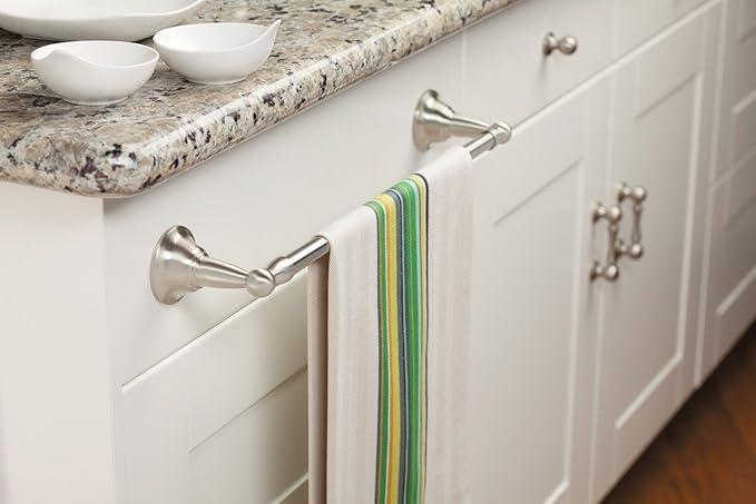 Moen DN6818BN Sage 18-Inch Single Towel Bar, Brushed Nickel