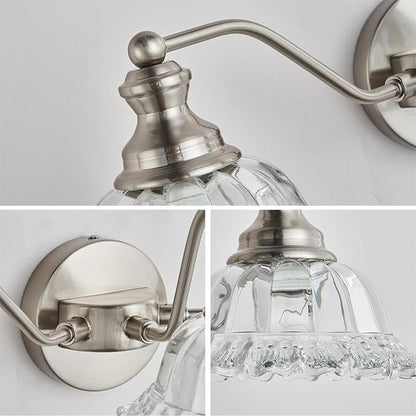 Brushed Nickel Bathroom Vanity Light Fixture 3 Light Vanity Lights for Bathroom Vanity Light Fixtures