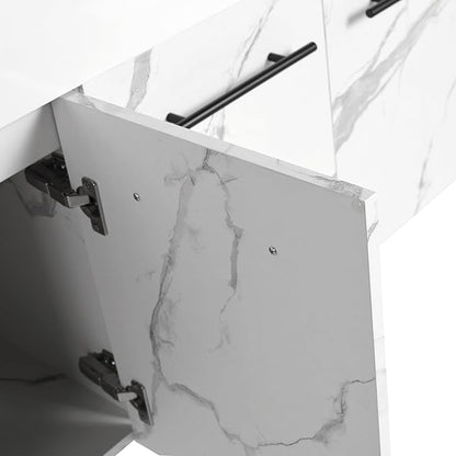 60 Inch Floating Bathroom Vanity,60" Bathroom Vanity Without Sink,Modern Bathroom Vanity Cabinet,White Wall Mounted Cabinet(Sink Basin Not Included)