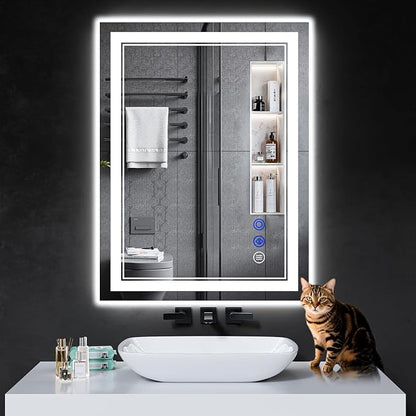 32"x24" LED Bathroom Mirror with Lights,Anti-Fog,3 Color Modes