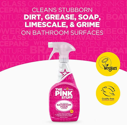 Stardrops - The Pink Stuff - Miracle Bathroom Foam Cleaner 750ml - Baths, Tiles, Soap Scum, Limescale, Streak Free