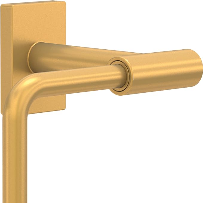 Franklin Brass Hartwell (1-Pack) Toilet Paper Holder, Euro Single Post Tissue Roll Wall Mount TP Storage, Satin Gold Bathroom Decor, Accessories HRT50-SG