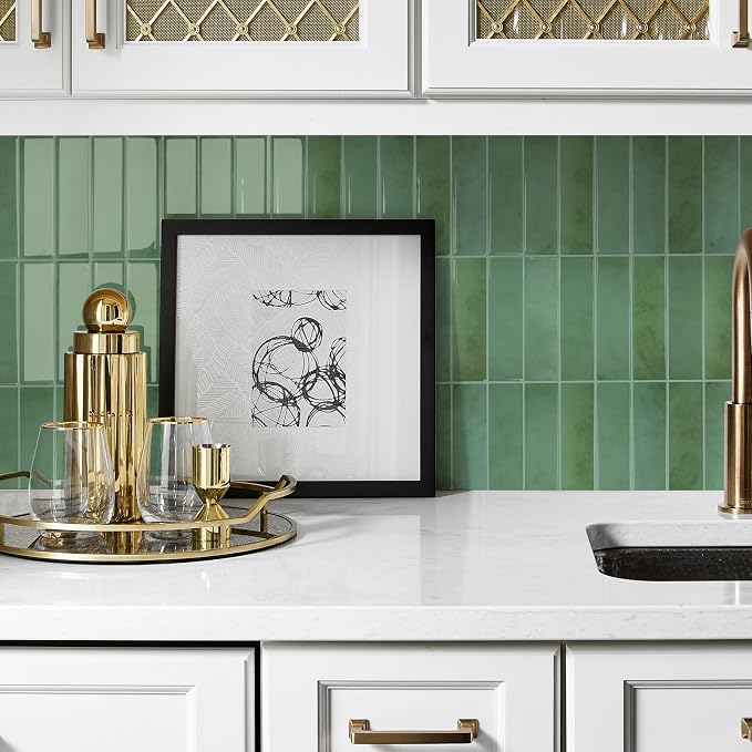 STICKGOO 10-Sheet Peel and Stick Backsplash Tile, Self Adhesive Vinyl Wall Tiles, Stick on Backsplash for Kitchen and Bathroom(Thicker Design)
