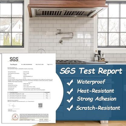 Yipscazo 2026 New Upgrade Peel and Stick backsplash 3 x 6 Inches, Backsplash Tile Peel and Stick Tile for Kitchen, Bathroom, Laundry Room, Fireplace(Polished White, 160 Pieces)
