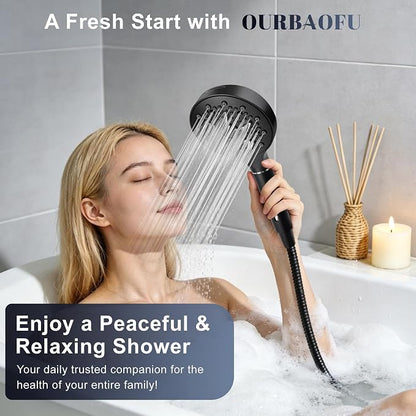 Filtered Shower Head with Handheld, High Pressure 7-Spd Showerhead | Shower Head with Stainless Hose,Water Softener Filter Beads for Hard Water,Remove Chlorine, Reduce Dry Itchy Skin