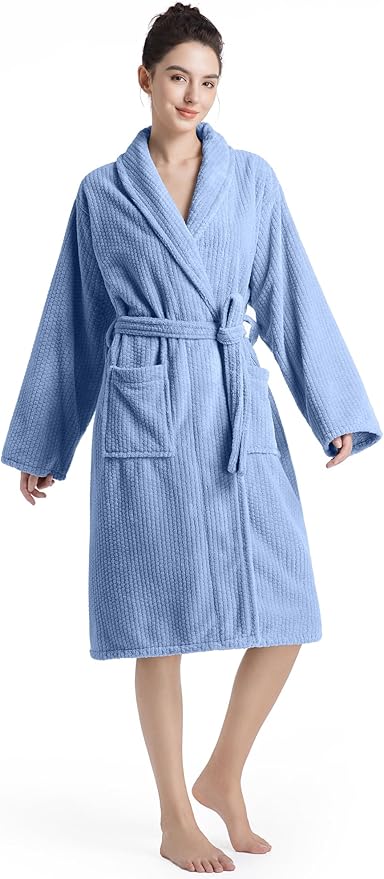 Plush Bath Robes For Women After Shower,Soft Long Towel Robe,Quick Dry&Warm Womens Bathrobe