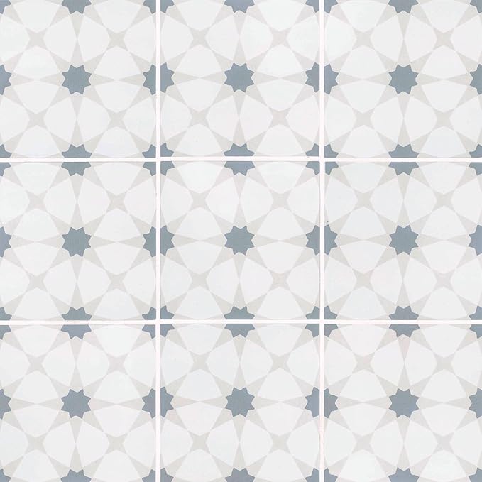 MSI Zoudia Encaustic Sample Matte Porcelain Wall Tile for Bathroom, Floor, Kitchen Backsplash, and Countertop