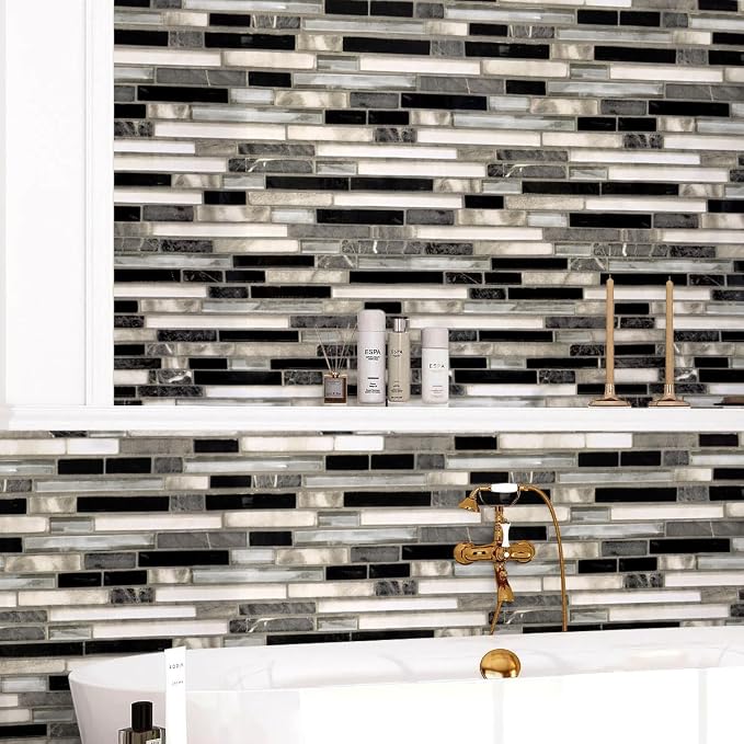 Livebor Backsplash Peel and Stick Wallpaper Kitchen Wallpaper17.7” x 393.7” | Kitchen Contact Paper Peel and Stick Wallpaper Backsplash Wallpaper Countertops Waterproof Wall Paper for Bathroom Tile Vinyl