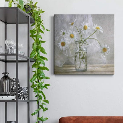 Renditions Gallery Daisies Wall Art, Premium Gallery Wrapped Canvas Decor, Ready to Hang, 16 in H x 16 in W, Made in America Print