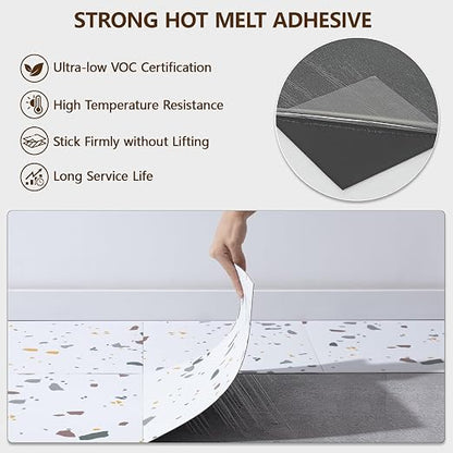 Peel and Stick Floor Tile, 20-Pack 12" x 12" Vinyl Flooring, Waterproof Self-Adhesive Luxury Vinyl Tiles, Easy DIY for Bathroom, Kitchen, Dinning Room, RV, Cover 20 Sq. Mosaic