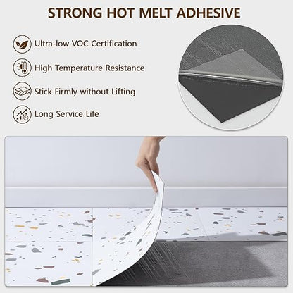 Peel and Stick Floor Tile, 30-Pack 12" x 12" Vinyl Flooring, Waterproof Self-Adhesive Luxury Vinyl Tiles, Easy DIY for Bathroom, Kitchen, Dinning Room, RV, Cover 30 Sq. Mosaic