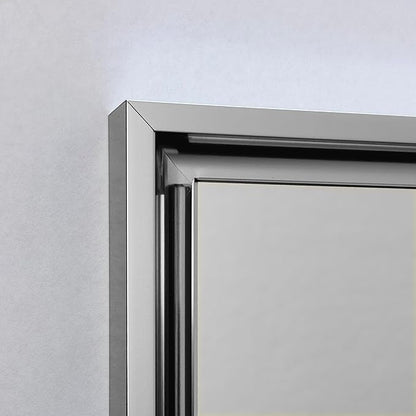 Fox Hollow Furnishings 20x30 Parker Metro Metal Framed Rectangle Recessed Bathroom Medicine Cabinet, Floating Mirror, 14x24 in-Wall Opening, Steel, Adjustable Glass Shelves, Magnet Close, Chrome