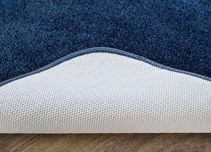 Garland Rug Traditional Nylon Washable Navy 3 Bath Rugs (17" X 24", 21" X 34", 21" X 34") - Soft, Absorbent, and Stylish for Your Bathroom