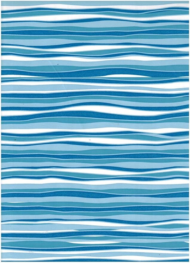 Con-Tact Brand Creative Covering, Self-Adhesive Shelf Liner, Multi-Purpose Vinyl Drawer Liner, Easy to Use and Apply, 18'' X 9', Wave Marina