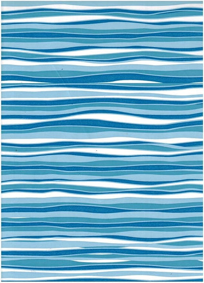 Con-Tact Brand Creative Covering, Self-Adhesive Shelf Liner, Multi-Purpose Vinyl Drawer Liner, Easy to Use and Apply, 18'' X 9', Wave Marina