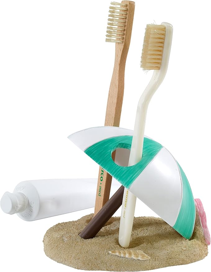 Avanti Linens - Toothbrush Holder, Beach Inspired Bathroom Decor (Beach Mode Collection)