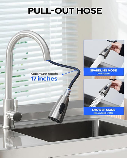 Free Standing Utility Sink, 39" Single Bowl Stainless Steel Commercial Sink with Drawers, Cold and Hot Water Pipe & Workbench, for Kitchen, Laundry | Commercial Sink with Drawers, Cold and Hot Water Pipe & Workbench, for Kitchen, Laundry