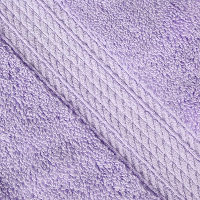 Superior Egyptian Cotton Plush & Absorbent, Face Towel Set of 6, Purple | Quick Dry, Soft Luxury Towel Set, Bath Essentials for Bathroom, Guest Bath, Spa, 2 Piece Face, Madeline Towels