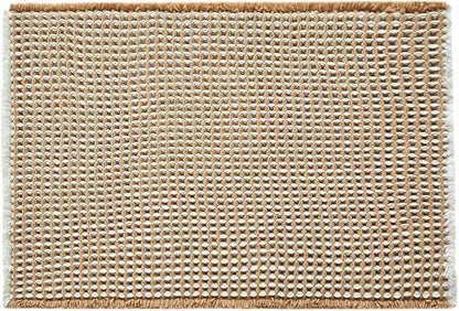 TYUU Waffle Bath Mat, Small Boho Bathroom Rugs Non Slip 24x16 Khaki & White | Super Absorbent Quick Dry Bath Rug, Non-Slip Backing, Soft Waffle Washable Farmhouse Bathroom Mats, Tub, Shower & Home Decor