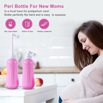 Portable Bidet Travel Large Capacity 450ml(15oz) Personal Toilet Handheld Pink
