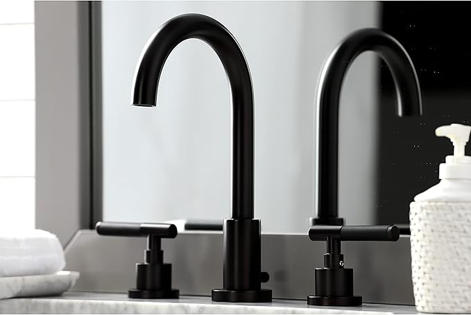 Fauceture FSC8925CKL Kaiser Widespread Bathroom Faucet with Pop-Up Drain, Oil Rubbed Bronze