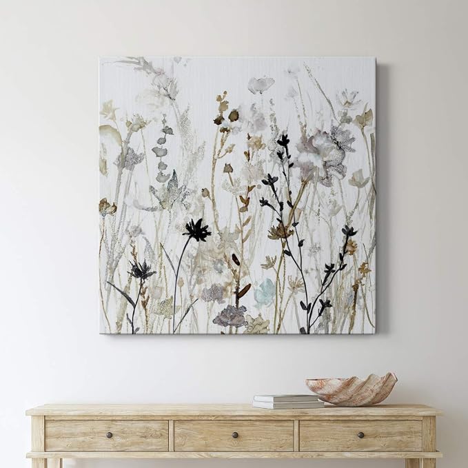 Renditions Gallery Wildflower Mist Wall Art, Premium Gallery Wrapped Canvas Decor, Ready to Hang, 32 in H x 32 in W, Made in America Print (AZS-WC21-19227-R-3232-MK)